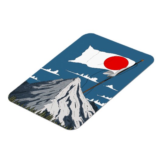 日本の旗の旅行ポスター マグネット (左側)