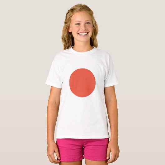 日本の旗丸エンブレム旭日 Tシャツ (正面フル)