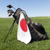 日本の旗 ゴルフタオル (グリーン)
