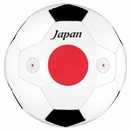 日本の旗 サッカーボール (正面)