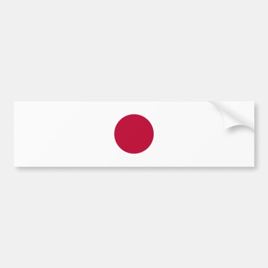 日本の旗 バンパーステッカー (正面)