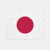 日本の旗 フリースブランケット (正面(横))