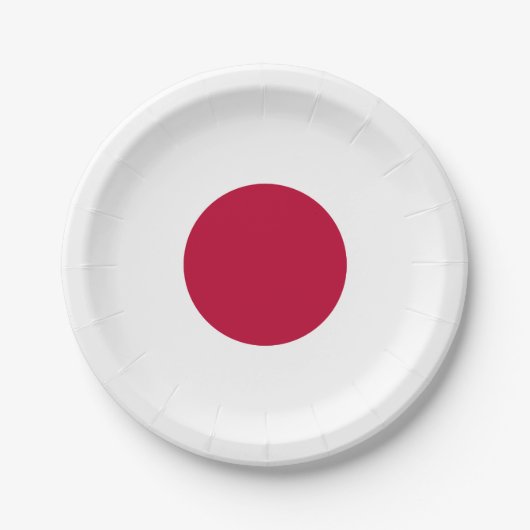 日本の旗 ペーパープレート (正面)
