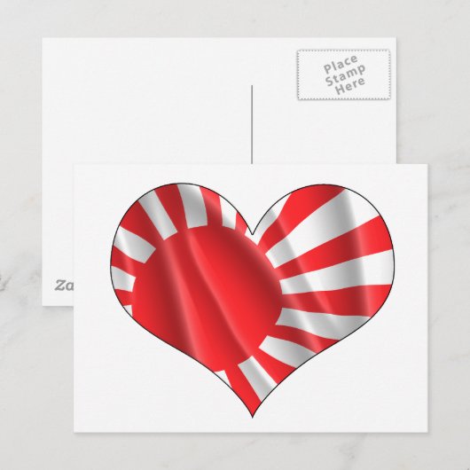 日本の旗 ポストカード (正面/裏面)