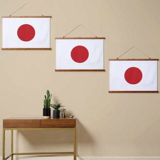日本の旗 吊り下げ型タペストリー (非対称)