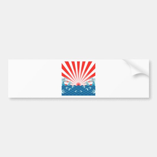 日本の旗 - NIPPON SIGN バンパーステッカー (正面)