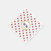 日本の日の丸国旗カスタムモノグラム紙 スタンダードカクテルナプキン (角)