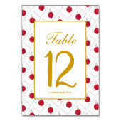 日本の日の丸 国宴 結婚披露宴 テーブルナンバー (裏面)