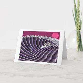 日本の日没のサーフィン カード