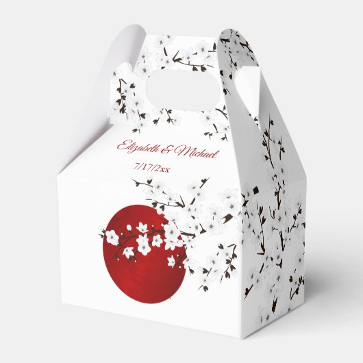 日本の旭日感謝結婚式 フェイバーボックス (正面サイド)