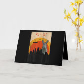 日本の映画 ウサギのホラー | ウサギ愛好家 カード (黄色い花)