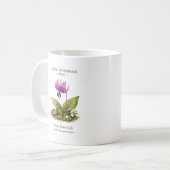 日本の春の短命植物 – カツユリソウ コーヒーマグカップ (正面左)
