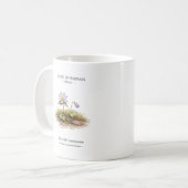 日本の春の短命植物 – 菊咲アネモネ コーヒーマグカップ (正面左)