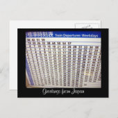 日本の時刻表 ポストカード (正面/裏面)