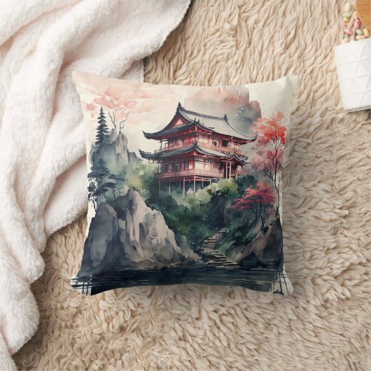 日本の景 クッション (ブランケット)