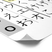 日本の書かなグラフ ポスター (角)