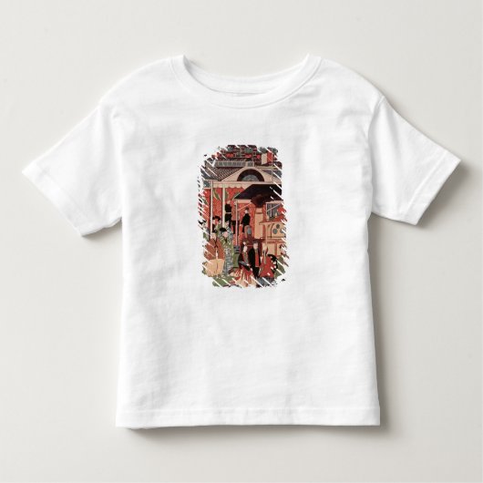日本の最初の鉄道の開始 トドラーTシャツ (正面)