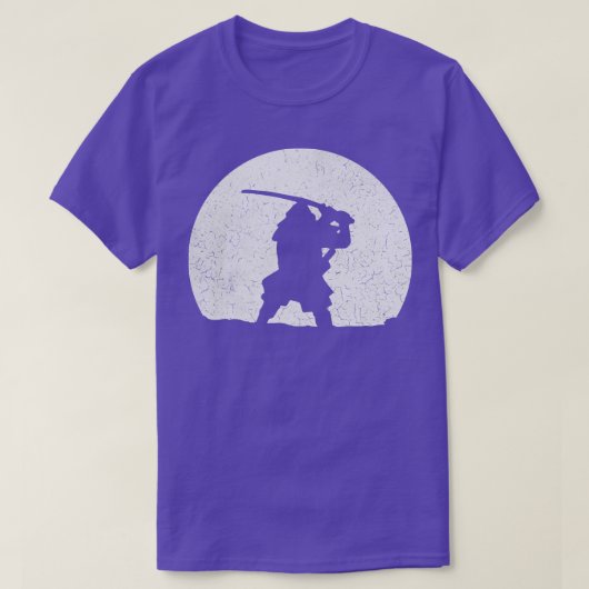 日本の月を巡る侍の戦いの時代 Tシャツ (デザイン正面)