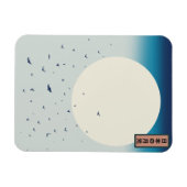 日本の月夜の燕 マグネット (横)