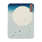 日本の月夜の燕 マグネット (縦)