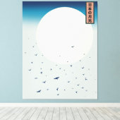 日本の月明けツバメ キャンバスプリント (インサイチュ (ウッドフロア))