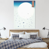 日本の月明けツバメ キャンバスプリント (インサイチュ (寝室))