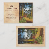 日本の有名な場所のTsuchiya Koitsuのスケッチ 名刺 (正面/裏面)