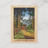 日本の有名な場所のTsuchiya Koitsuのスケッチ 名刺 (裏面)