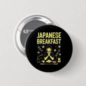 日本の朝食 禅 モーニング ミソ ライス ティー グラフ 缶バッジ (正面&裏面)