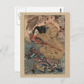 日本の木版歌川国芳 ポストカード (正面/裏面)