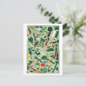 日本の木版野菜繁信 ポストカード (スタンド正面)