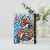 日本の東カッコいい洋伝説の英雄サムライ ポストカード (スタンド正面)