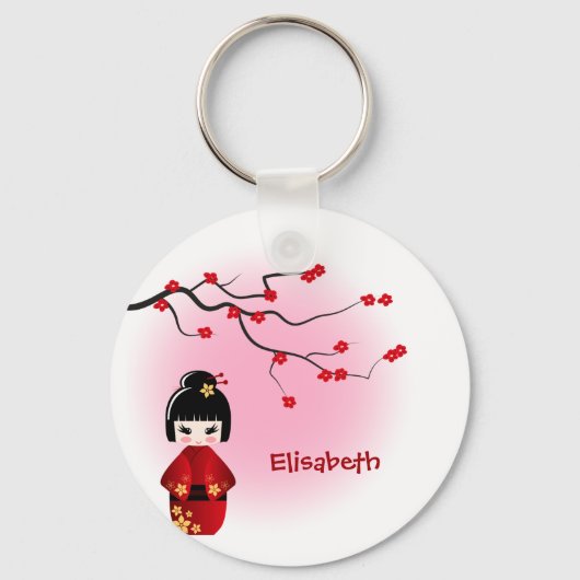日本の桜こけし キーホルダー (正面)
