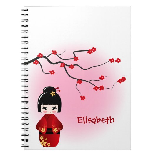 日本の桜こけし ノートブック (正面)