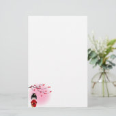 日本の桜こけし 便箋 (スタンド正面)