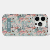 日本の桜と芸者パターンのモノグラム Case-Mate iPhoneケース (裏面 (横))