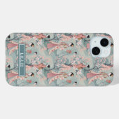 日本の桜と芸者パターンのモノグラム Case-Mate iPhoneケース (裏面 (横))