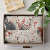 日本の桜の扇子パターン (7) 薄葉紙 (ギフト)