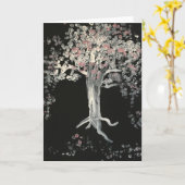 日本の桜の木 カード (黄色い花)