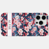 日本の桜の花のモノグラム Case-Mate iPhoneケース (裏面 (横))