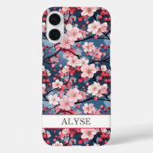 日本の桜の花のモノグラム Case-Mate iPhoneケース (裏面)