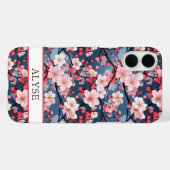 日本の桜の花のモノグラム Case-Mate iPhoneケース (裏面 (横))