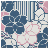 日本の桜の花の幾何学模様 ファブリック (クローズアップ)