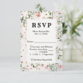 日本の桜の花 ウェディング 受付確認 出欠カード (スタンド正面)