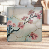 日本の桜の金継ぎ  タイル