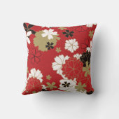 日本の桜エレガント花柄 クッション (裏面)