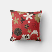 日本の桜エレガント花柄 クッション (正面)