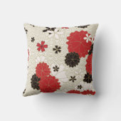 日本の桜エレガント花柄 クッション (裏面)