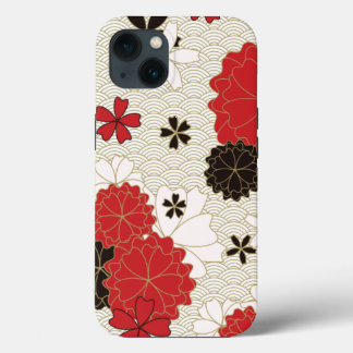 日本の桜エレガント花柄 iPhone 13ケース
