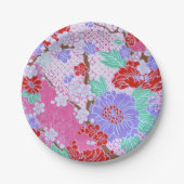 日本の桜パターン紙プレート ペーパープレート (正面)